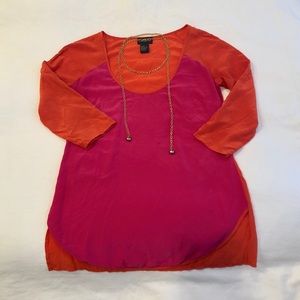 Central Park West Pink and Orange Blouse